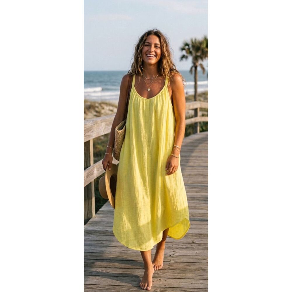 New Old Navy Sleeveless Shirred Maxi Dress Pocketed Women's Plus Size XXL